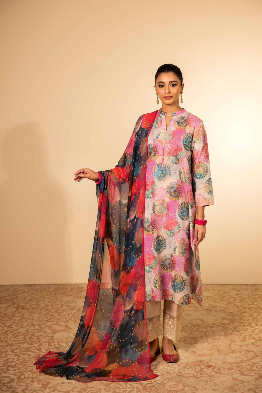 Nishat Spring it on Embroidered Jacquard Unstitched 3Pc Suit - 42401018