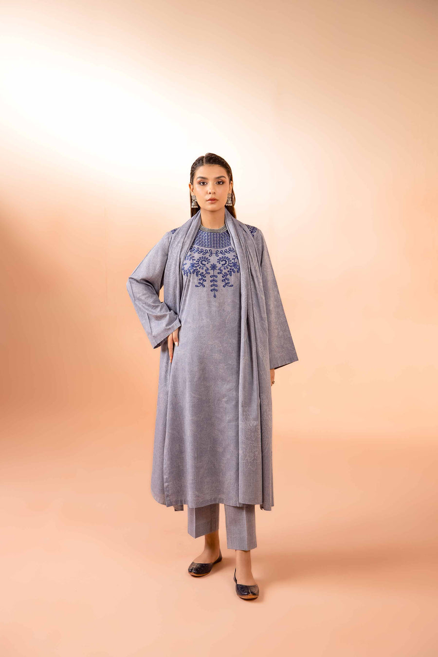 Nishat Spring it on Embroidered Jacquard Unstitched 3Pc Suit - 42401022