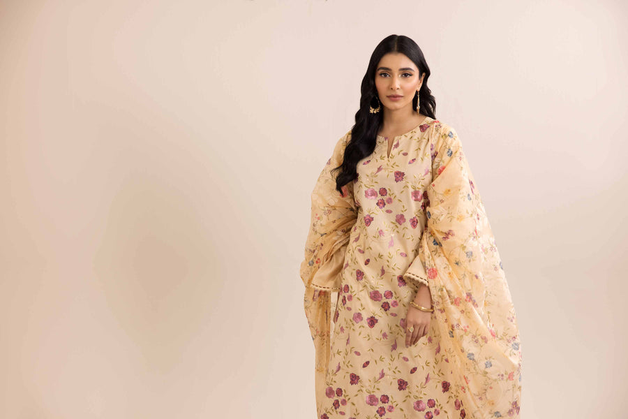 Nishat Spring it on Embroidered Cambric Unstitched 3Pc Suit - 42401039