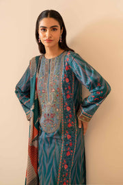 Nishat Summer Unstitched Embroidered Lawn 3Pc Suit - 42401041
