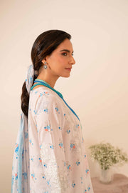Nishat Summer Unstitched Embroidered Lawn 3Pc Suit - 42401046