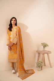 Nishat Summer Unstitched Embroidered Lawn 3Pc Suit - 42401048