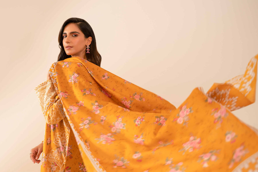 Nishat Summer Unstitched Embroidered Lawn 3Pc Suit - 42401048
