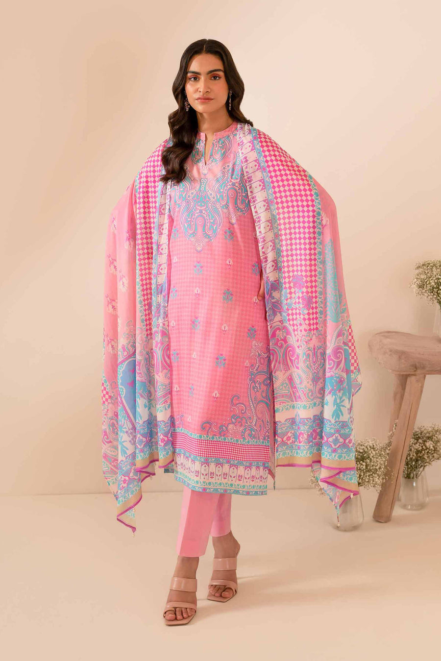 Nishat Summer Unstitched Printed Lawn 3Pc Suit - 42401049