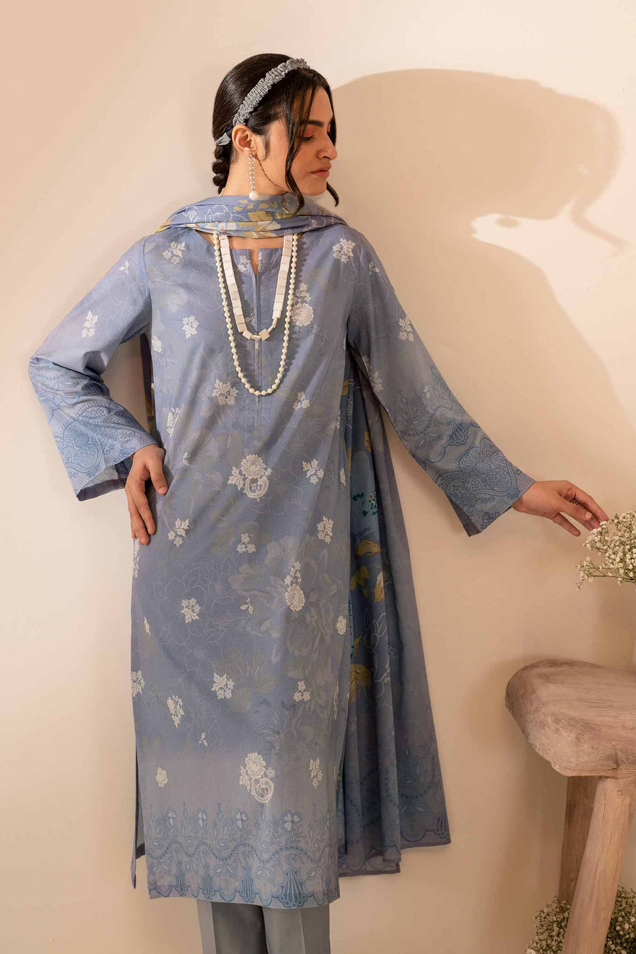 Nishat Summer Unstitched Printed Lawn 3Pc Suit - 42401050