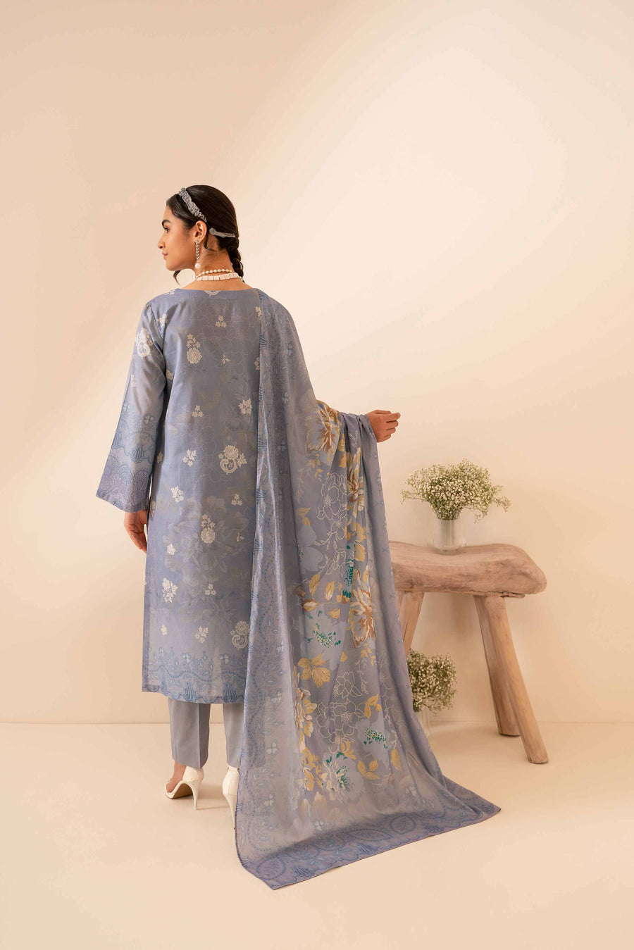Nishat Summer Unstitched Printed Lawn 3Pc Suit - 42401050