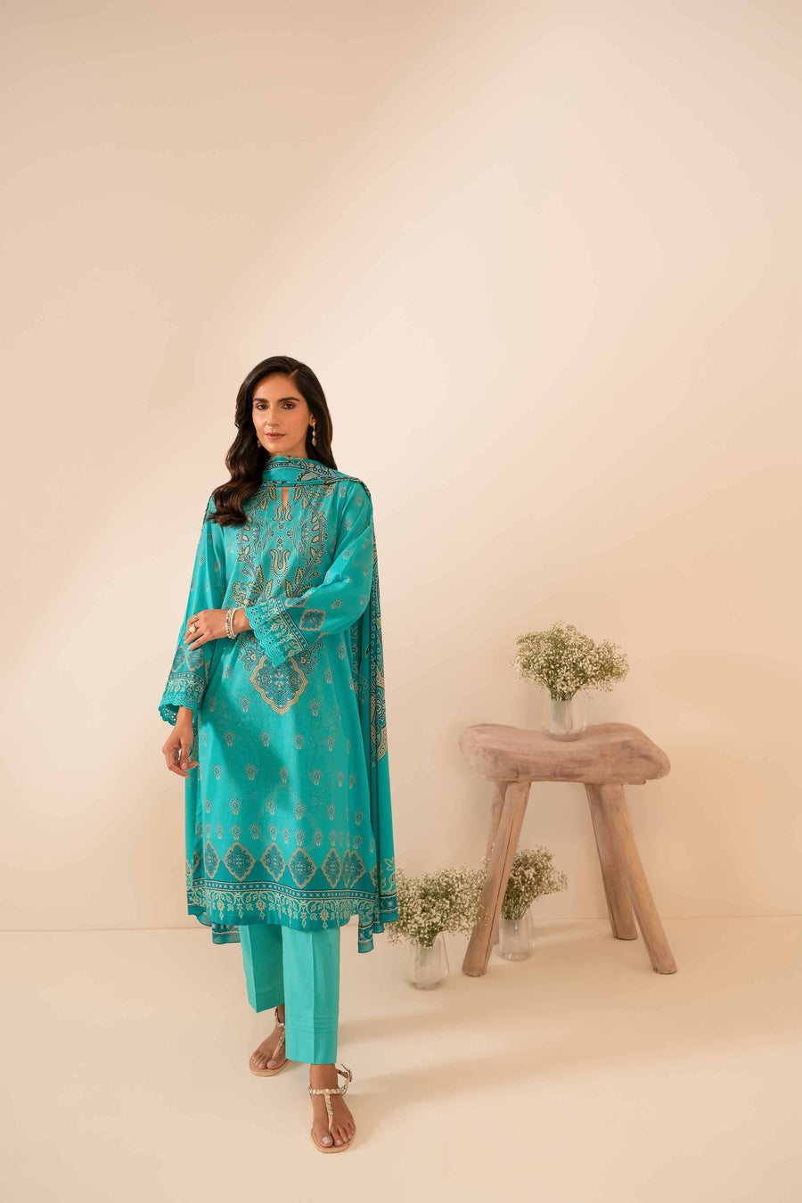 Nishat Summer Unstitched Printed Lawn 3Pc Suit - 42401053