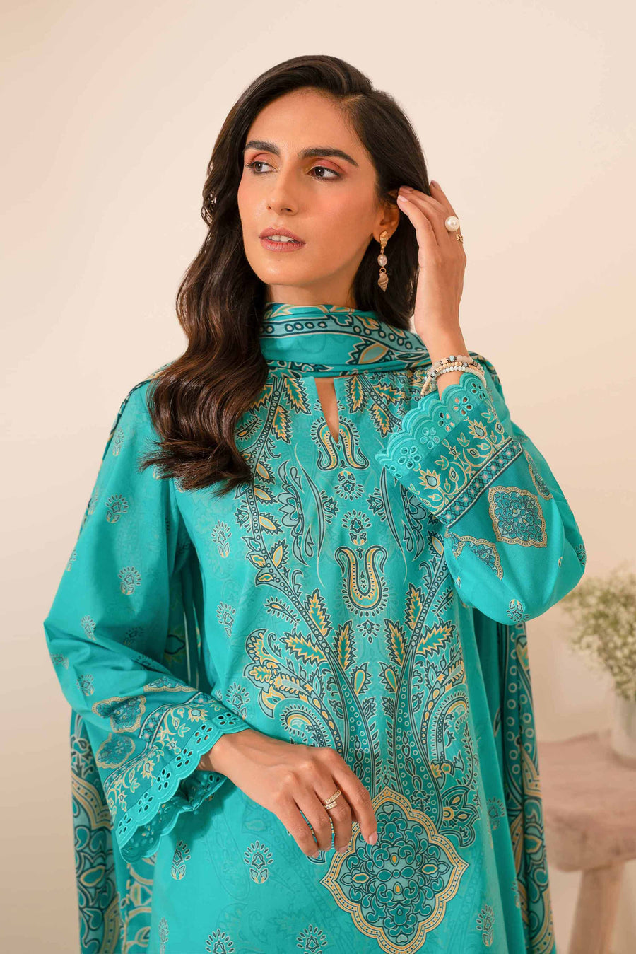 Nishat Summer Unstitched Printed Lawn 3Pc Suit - 42401053