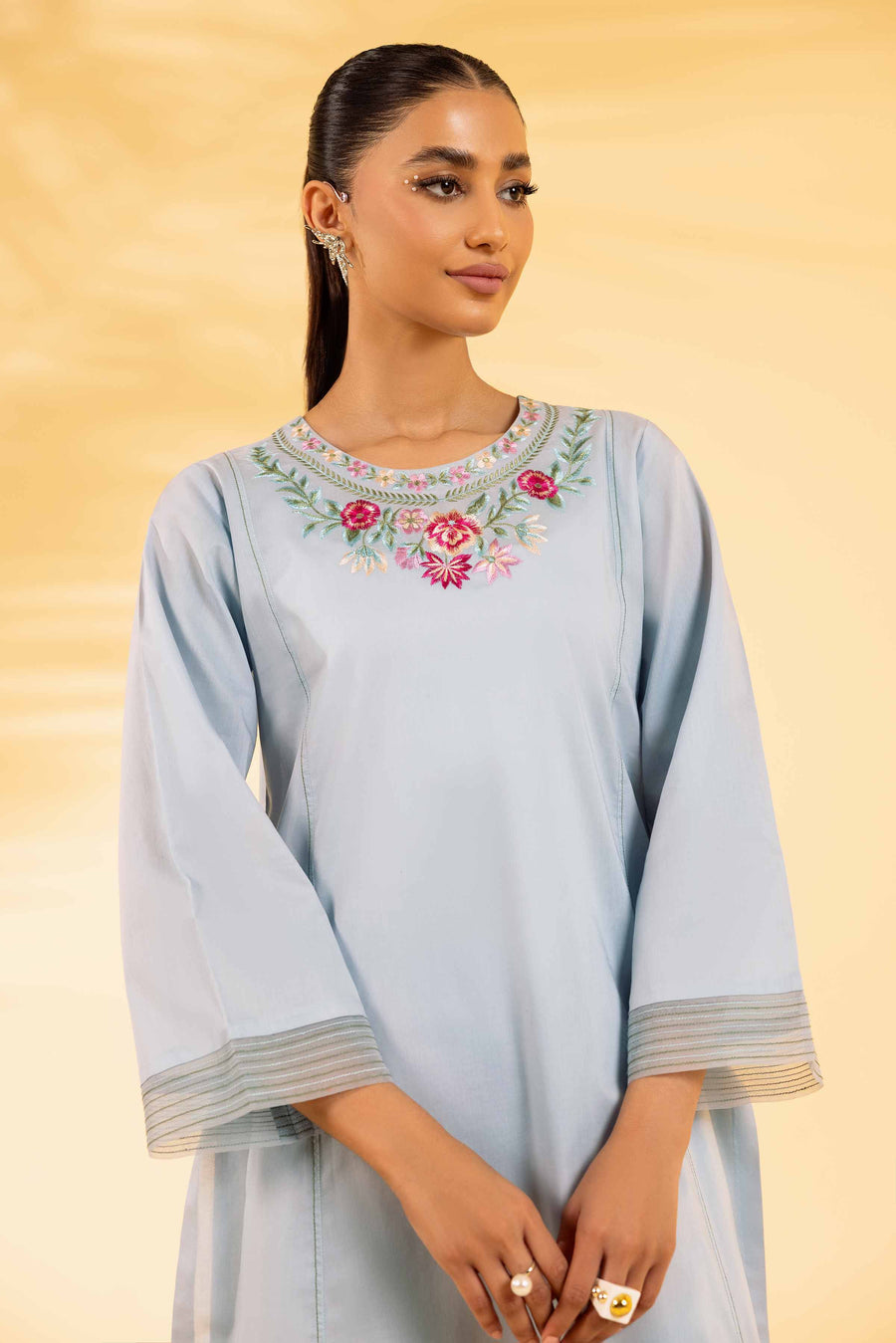 Nishat Summer Unstitched Embroidered Cambric 2Pc Suit - 42401058