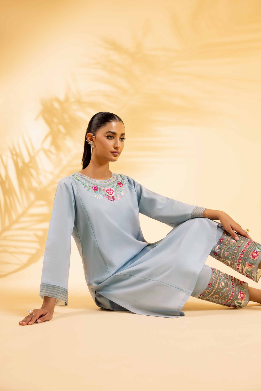 Nishat Summer Unstitched Embroidered Cambric 2Pc Suit - 42401058