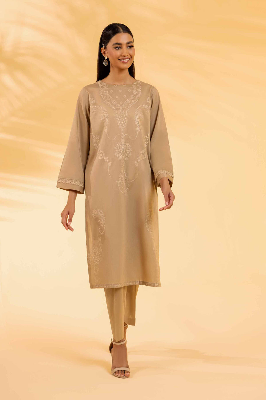 Nishat Summer Unstitched Embroidered Cambric 2Pc Suit - 42401061