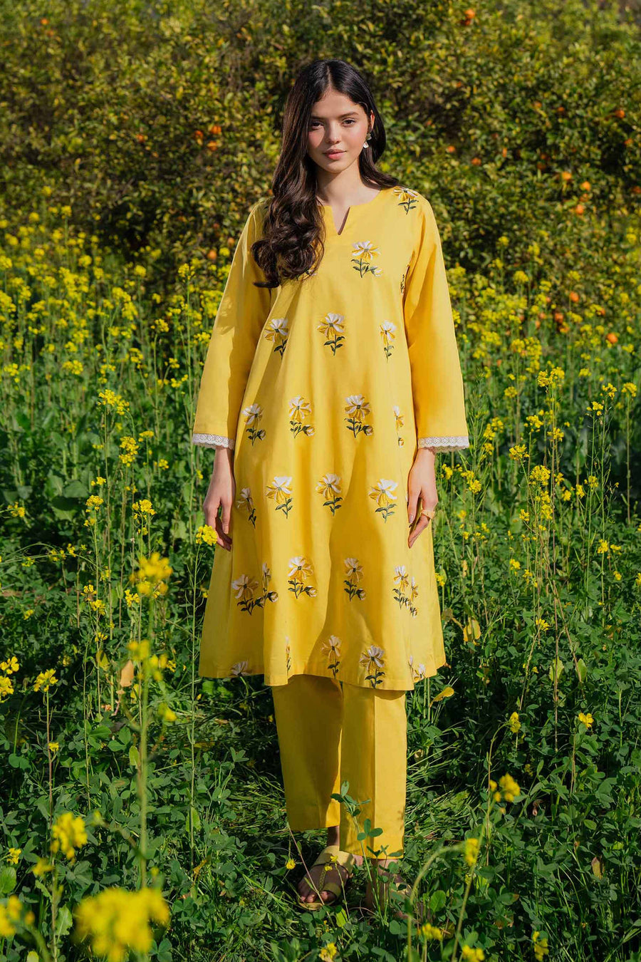 Nishat Summer Unstitched Embroidered Cambric 2Pc Suit - 42401063