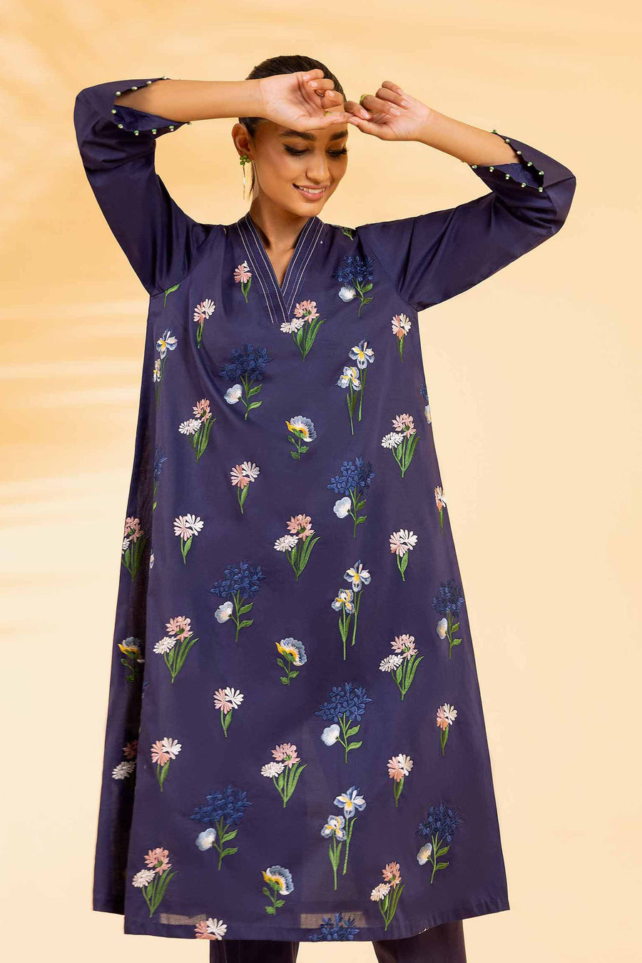 Nishat Summer Unstitched Embroidered Cambric 2Pc Suit - 42401064