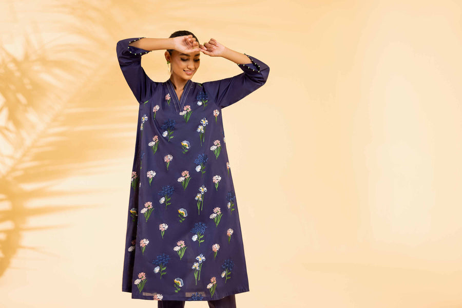 Nishat Summer Unstitched Embroidered Cambric 2Pc Suit - 42401064