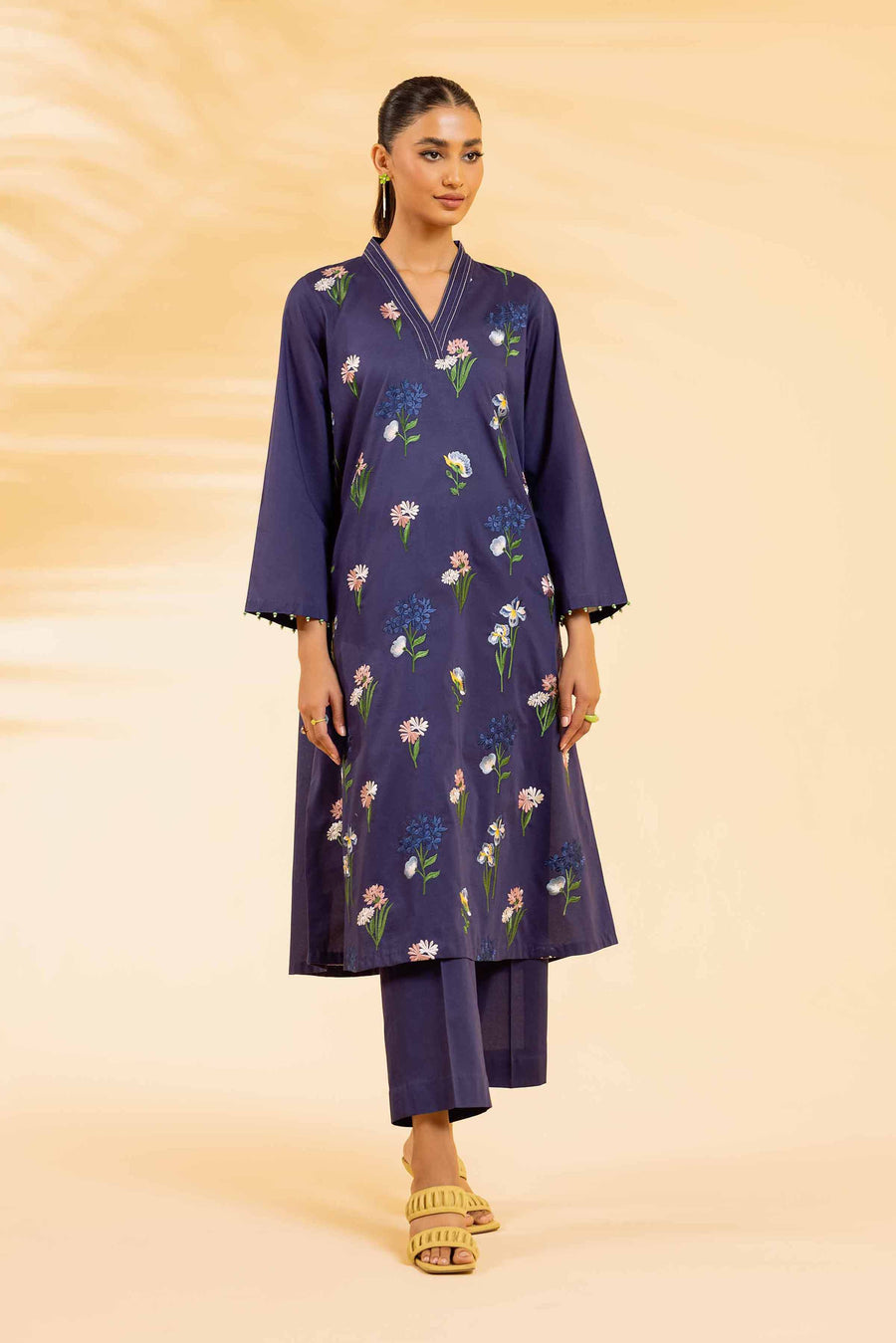 Nishat Summer Unstitched Embroidered Cambric 2Pc Suit - 42401064