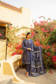Nishat Summer Unstitched Embroidered Cambric 3Pc Suit - 42401079