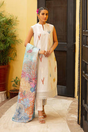 Nishat Summer Unstitched Embroidered Cambric 3Pc Suit - 42401080