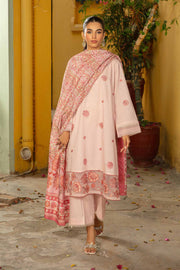 Nishat Summer Unstitched Embroidered Cambric 3Pc Suit - 42401082