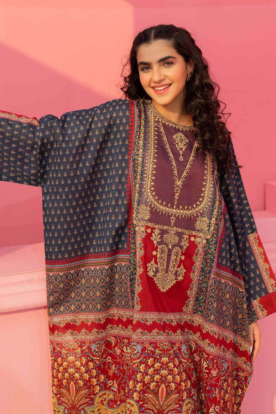 Nishat Summer Unstitched Embroidered Lawn 2Pc Suit - 42401105