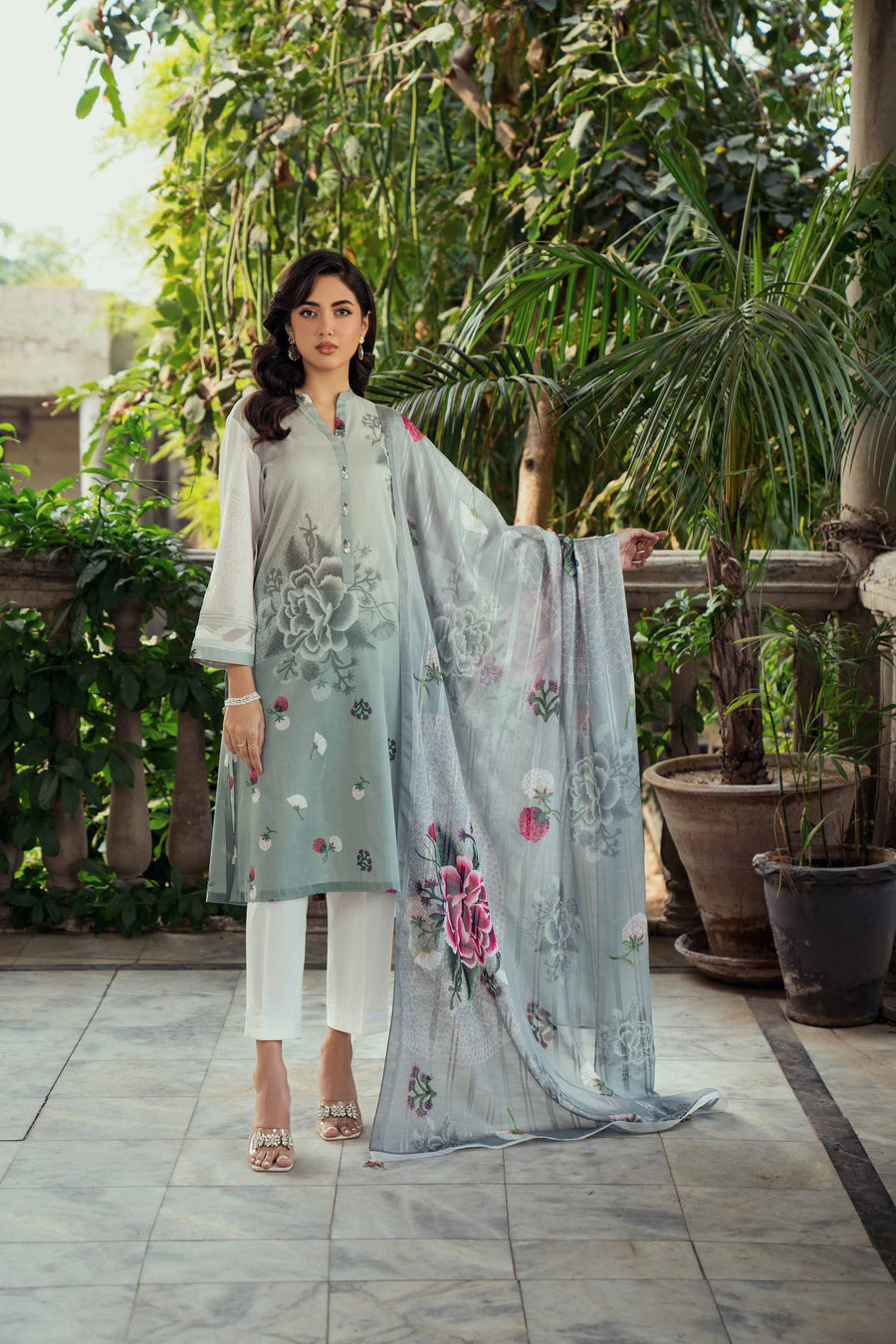 Nishat Summer Unstitched Printed Lawn 2Pc Suit - 42401107