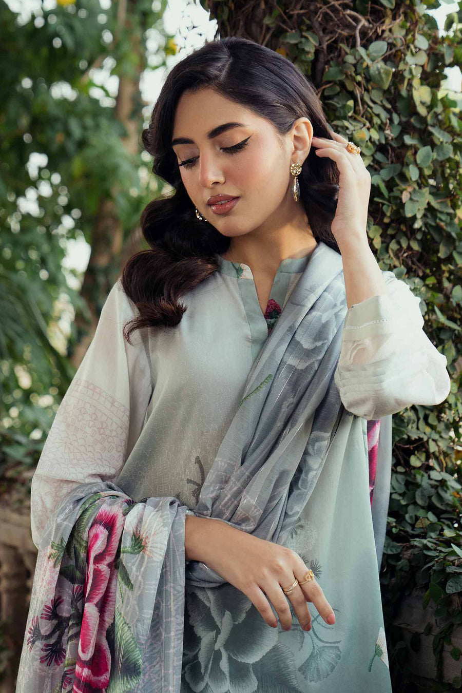 Nishat Summer Unstitched Printed Lawn 2Pc Suit - 42401107