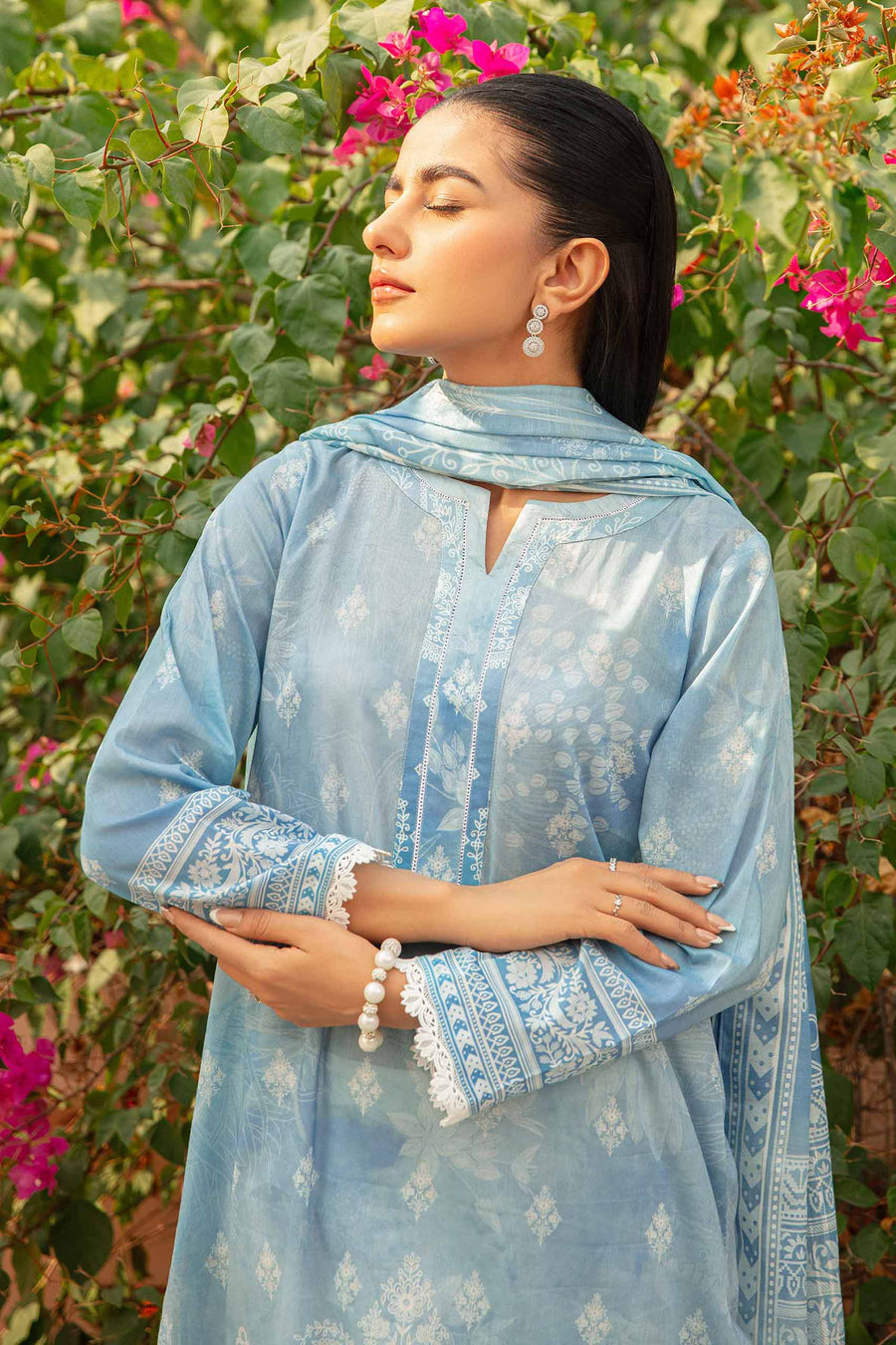 Nishat Summer Unstitched Printed Lawn 2Pc Suit - 42401112