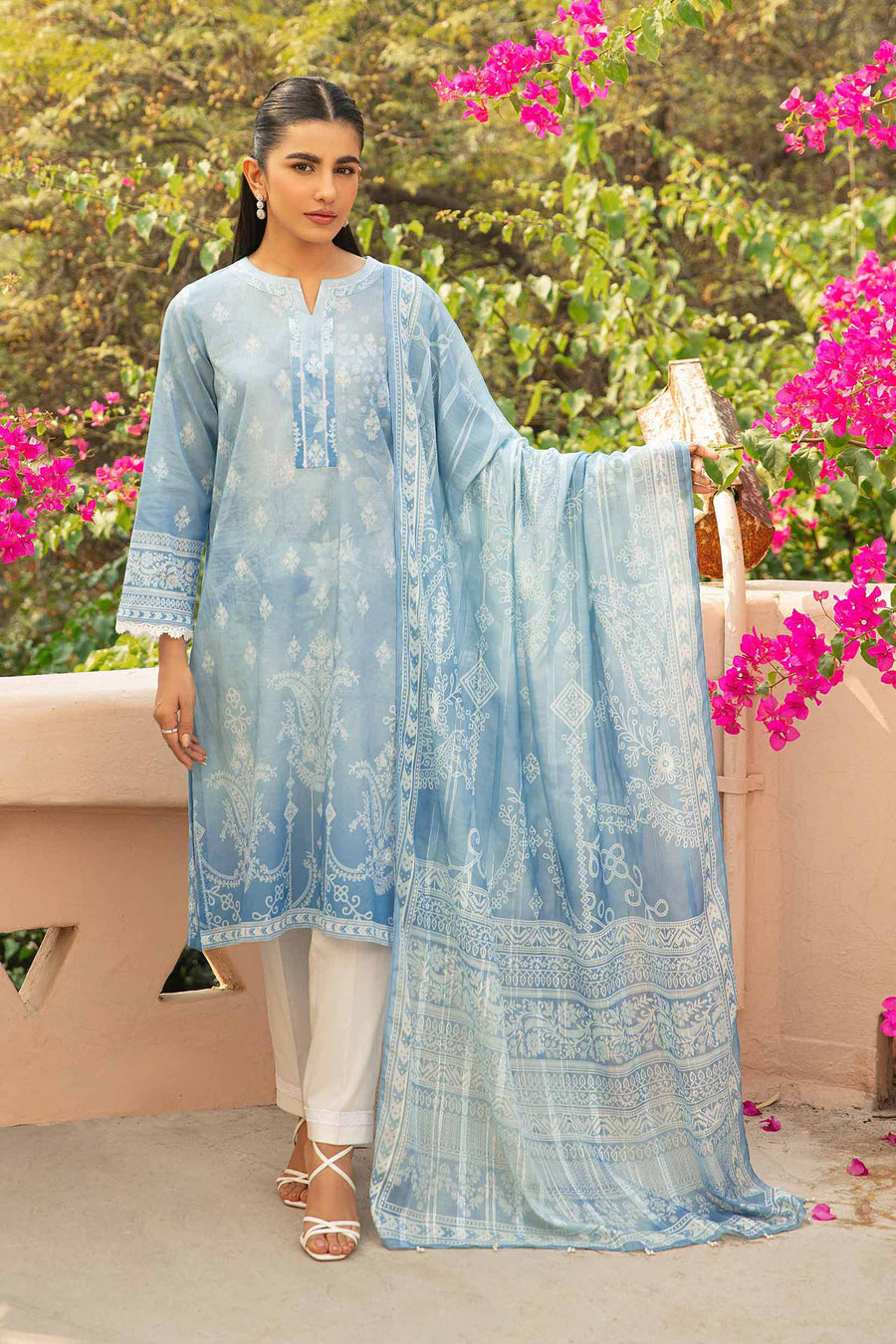 Nishat Summer Unstitched Printed Lawn 2Pc Suit - 42401112