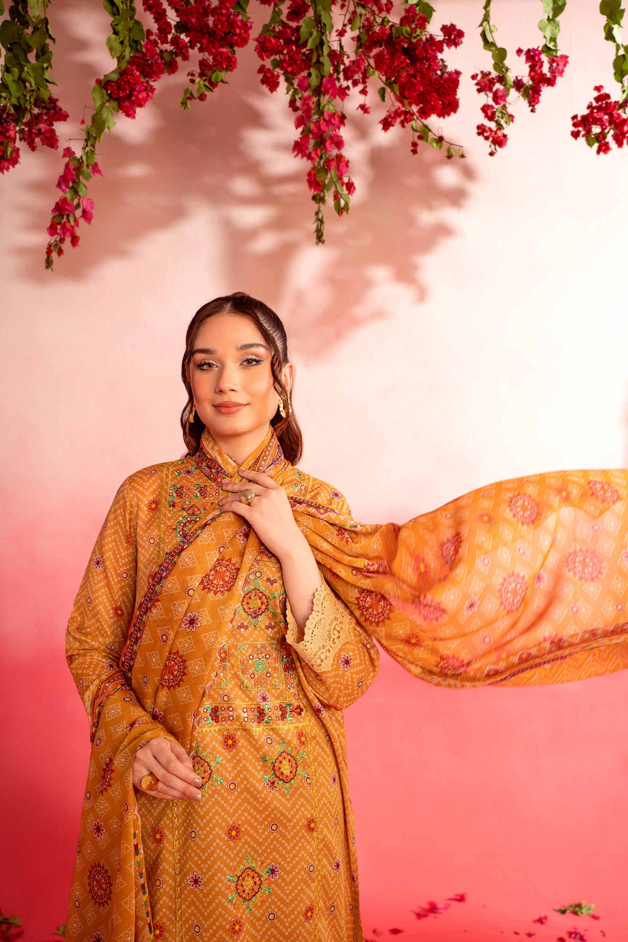 Nishat Summer Unstitched Embroidered Lawn 3Pc Suit - 42401124