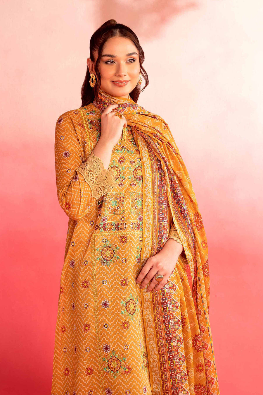 Nishat Summer Unstitched Embroidered Lawn 3Pc Suit - 42401124