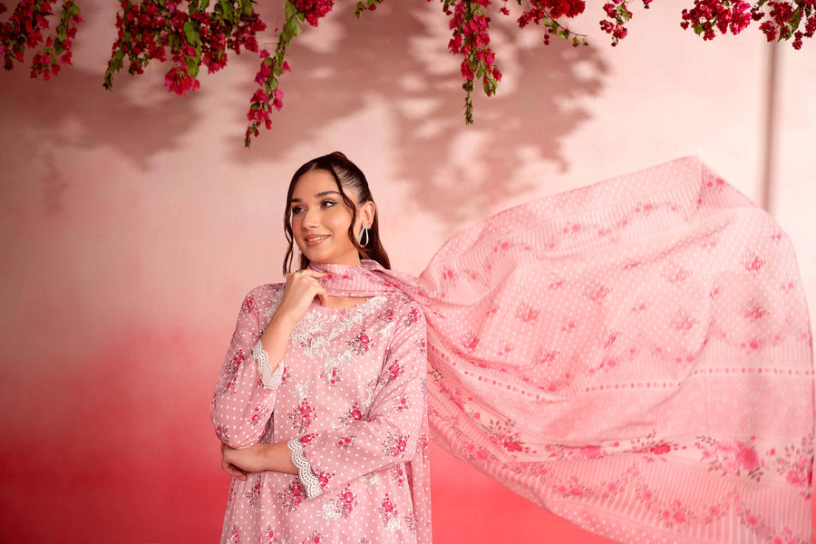 Nishat Summer Unstitched Embroidered Lawn 3Pc Suit - 42401125