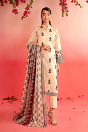 Nishat Summer Unstitched Embroidered Lawn 3Pc Suit - 42401126