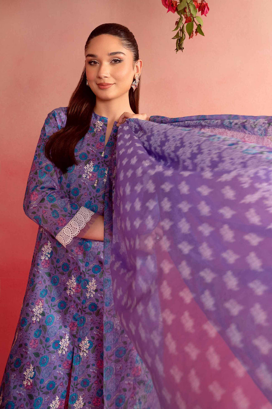 Nishat Summer Unstitched Embroidered Lawn 3Pc Suit - 42401129