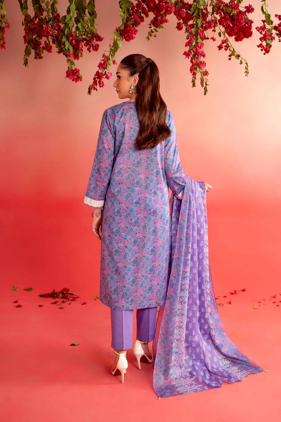 Nishat Summer Unstitched Embroidered Lawn 3Pc Suit - 42401129