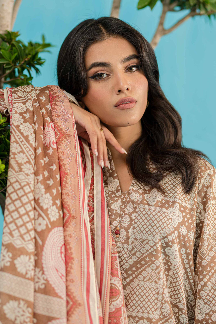 Nishat Summer Unstitched Printed Lawn 3Pc Suit - 42401133