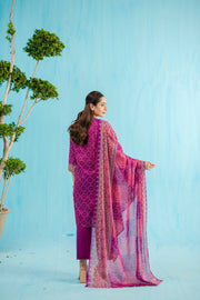 Nishat Summer Unstitched Printed Lawn 3Pc Suit - 42401134
