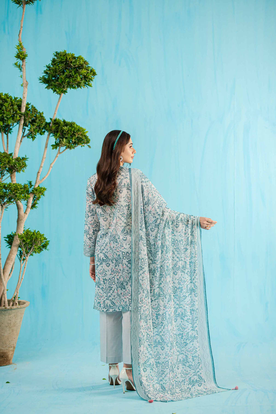 Nishat Summer Unstitched Printed Lawn 3Pc Suit - 42401138