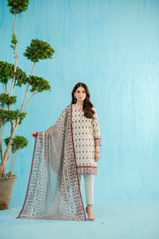 Nishat Summer Unstitched Printed Lawn 3Pc Suit - 42401141