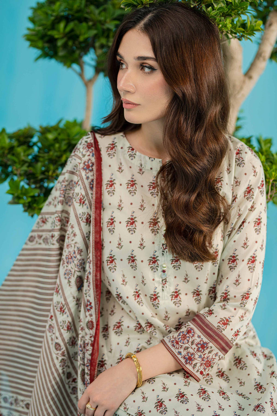 Nishat Summer Unstitched Printed Lawn 3Pc Suit - 42401141