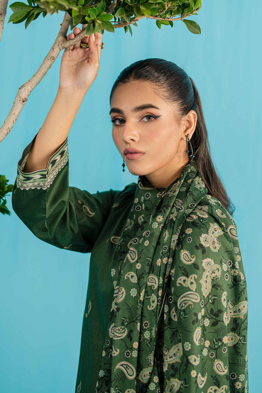Nishat Summer Unstitched Printed Lawn 3Pc Suit - 42401143