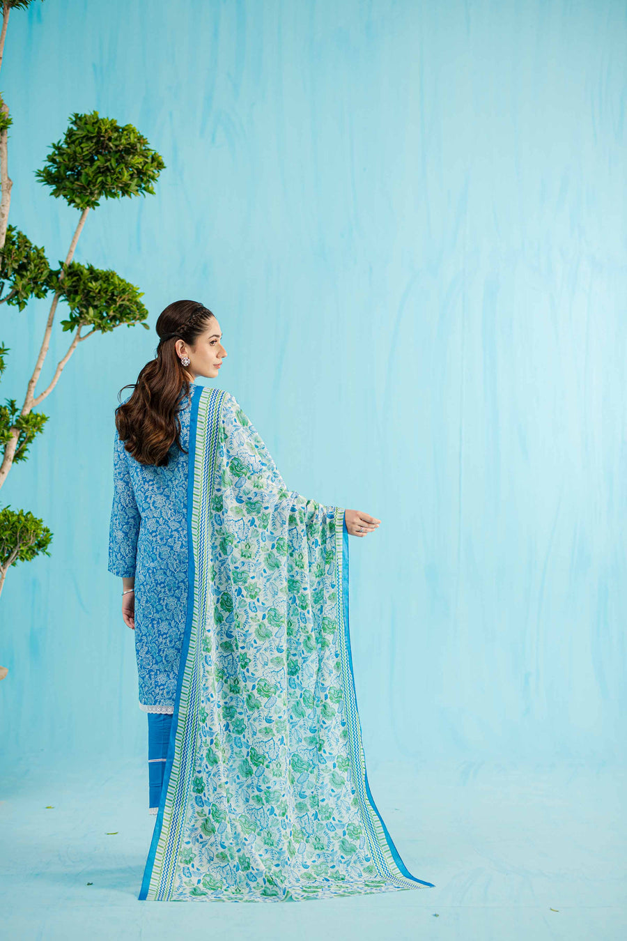 Nishat Summer Unstitched Printed Lawn 3Pc Suit - 42401144
