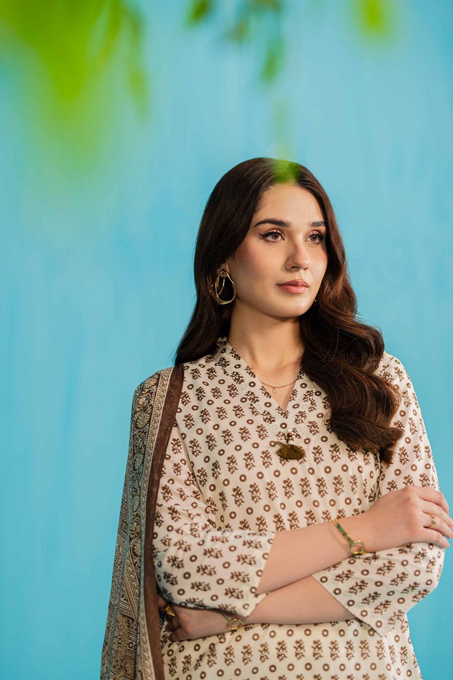 Nishat Summer Unstitched Printed Lawn 3Pc Suit - 42401145