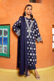 Nishat Summer Unstitched Embroidered Lawn 3Pc Suit - 42401149