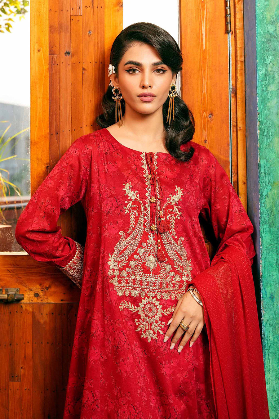 Nishat Summer Unstitched Embroidered Lawn 3Pc Suit - 42401155