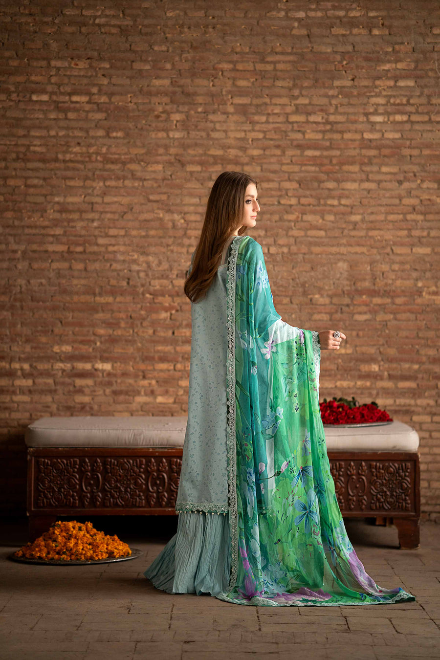 Nishat Summer Unstitched Embroidered Lawn 3Pc Suit - 42401158