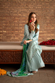 Nishat Summer Unstitched Embroidered Lawn 3Pc Suit - 42401158