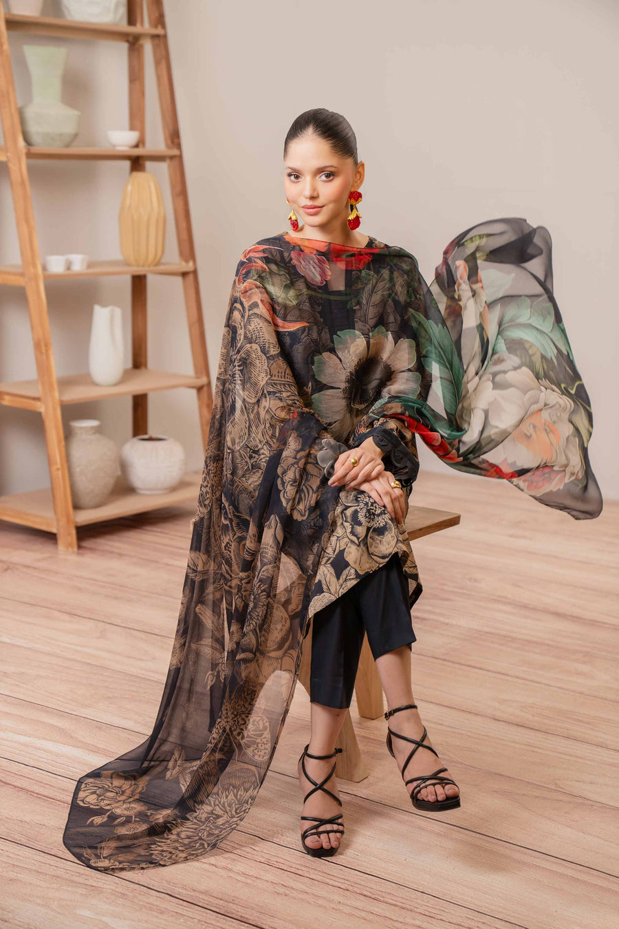 Nishat Summer Unstitched Printed Lawn 3Pc Suit - 42401167