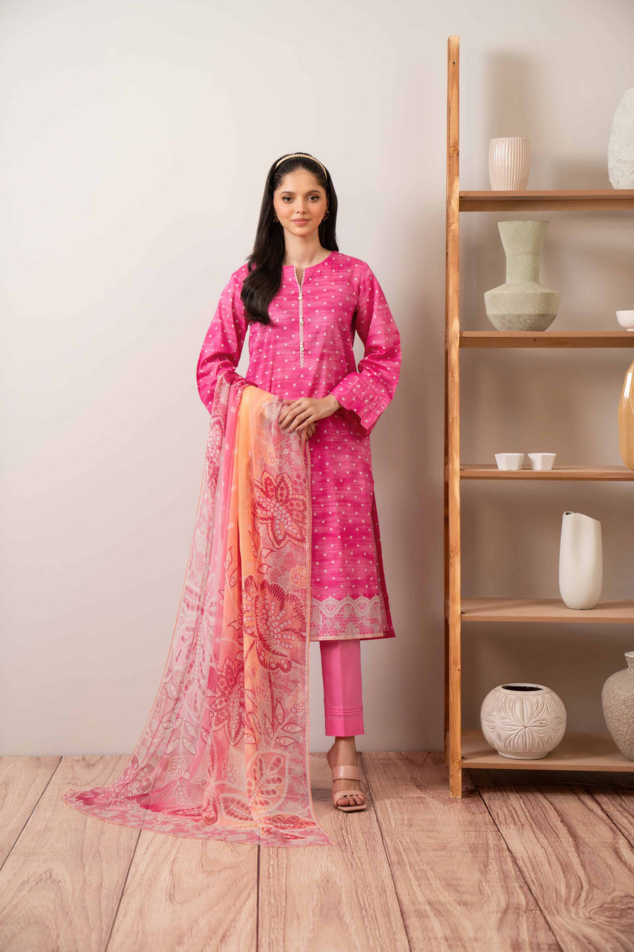 Nishat Summer Unstitched Printed Lawn 3Pc Suit - 42401168