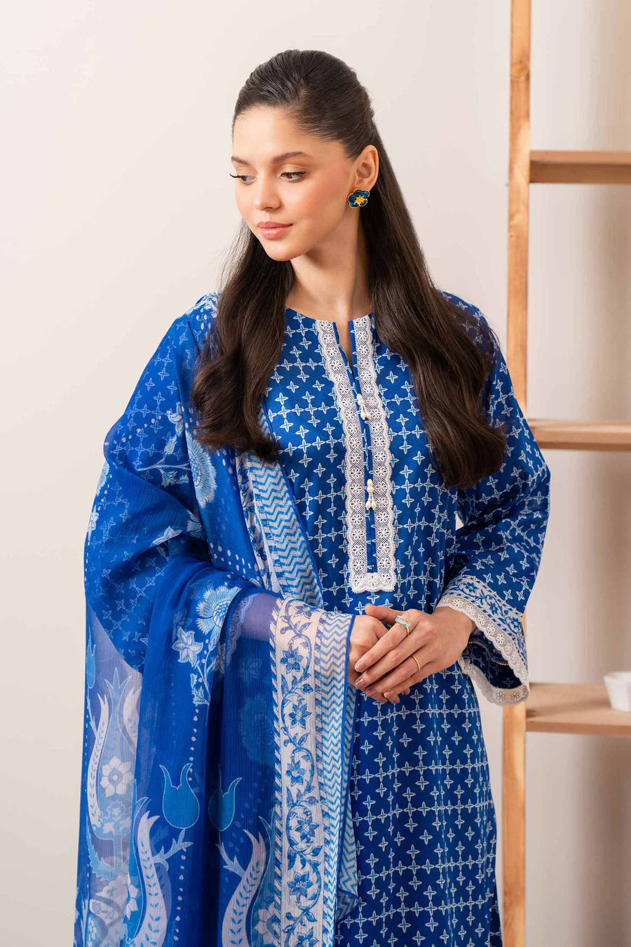 Nishat Summer Unstitched Printed Lawn 3Pc Suit - 42401169