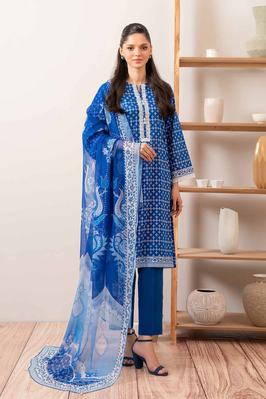 Nishat Summer Unstitched Printed Lawn 3Pc Suit - 42401169
