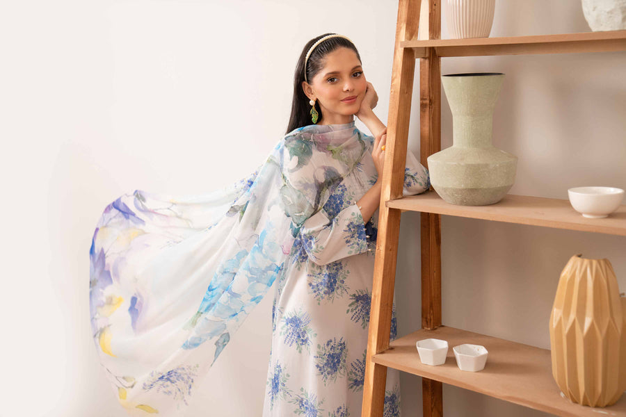 Nishat Summer Unstitched Printed Lawn 3Pc Suit - 42401170
